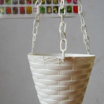 【高品质 白色吊兰花盆 环保树脂塑料 栽种垂吊植物 量大优惠】价格_批发_厂家_参数_图片_花盆容器 -